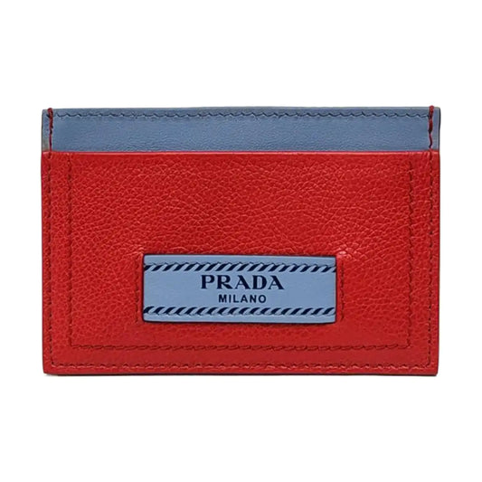 PRADA Red Cowhide Card Case-(SKU)-955739022