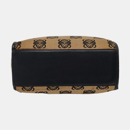LOEWE Tote bag Brown Canvas Monogrammed Tote Bag Golden hardware-(SKU)-955759577