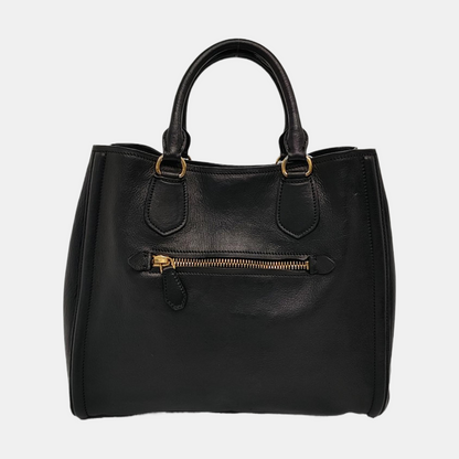 Miu Miu Tote bag Black Cowhide Textured Single Shoulder Bag Tote Golden hardware Removable shoulder strap-(SKU)-955830473
