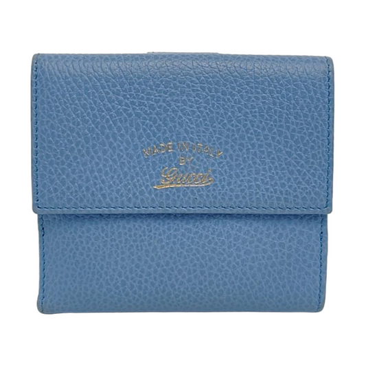 GUCCI Blue Leather Wallet-(SKU)-955765388