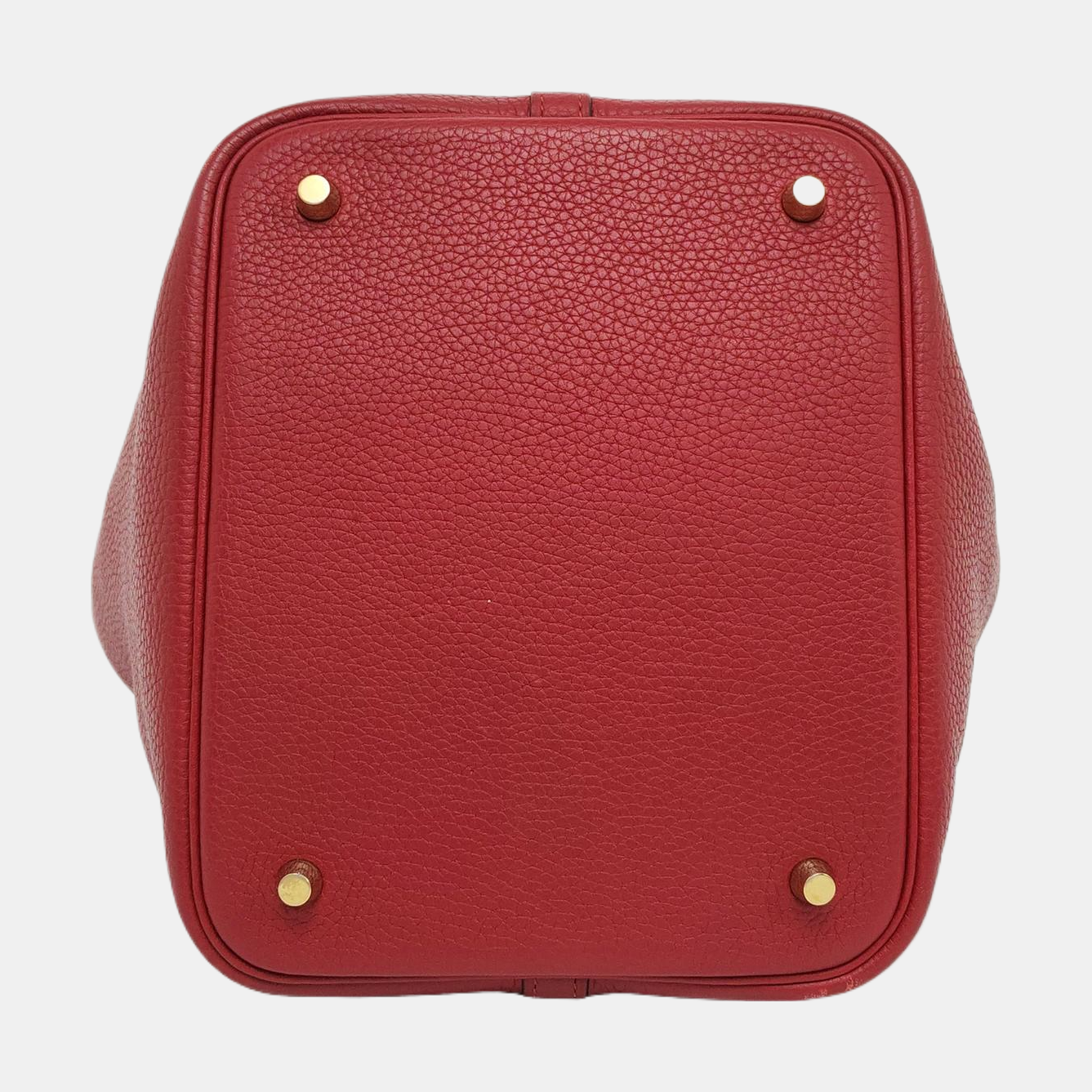 HERMÈS Picotin Lock 22 Pomegranate Red Clemence Leather Picotin Lock Handbag Gold Hardware Y Engraved-(SKU)-955861432