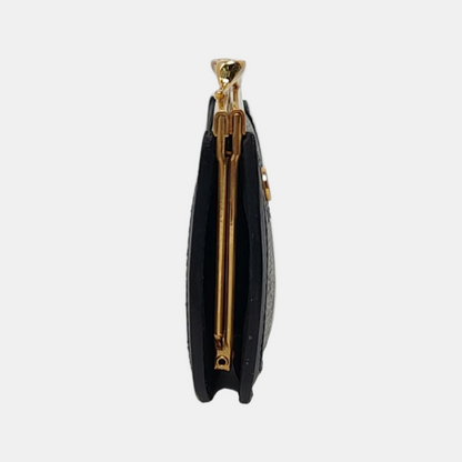 GUCCI Grey Canvas Monogram Mini Coin Purse Golden hardware-(SKU)-955832348