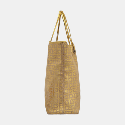 CELINE Tote bag Gray Leather Printed Handbag Golden hardware-(SKU)-955873105