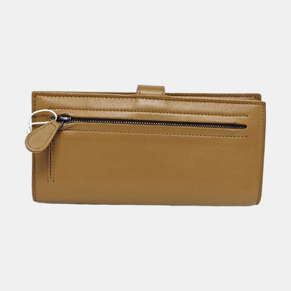 BOTTEGA VENETA Brown Lamb Skin Braided Wallet Black hardware-(SKU)-956008487