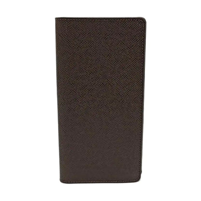 LOUIS VUITTON BRAZZA Brown Cowhide Wallet Silver Hardware Complete Accessories-(SKU)-956018546