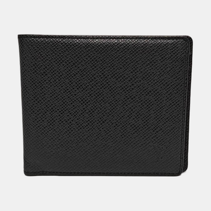 LOUIS VUITTON AMERIGO Black Cowhide Wallet Silver Hardware-(SKU)-956110152