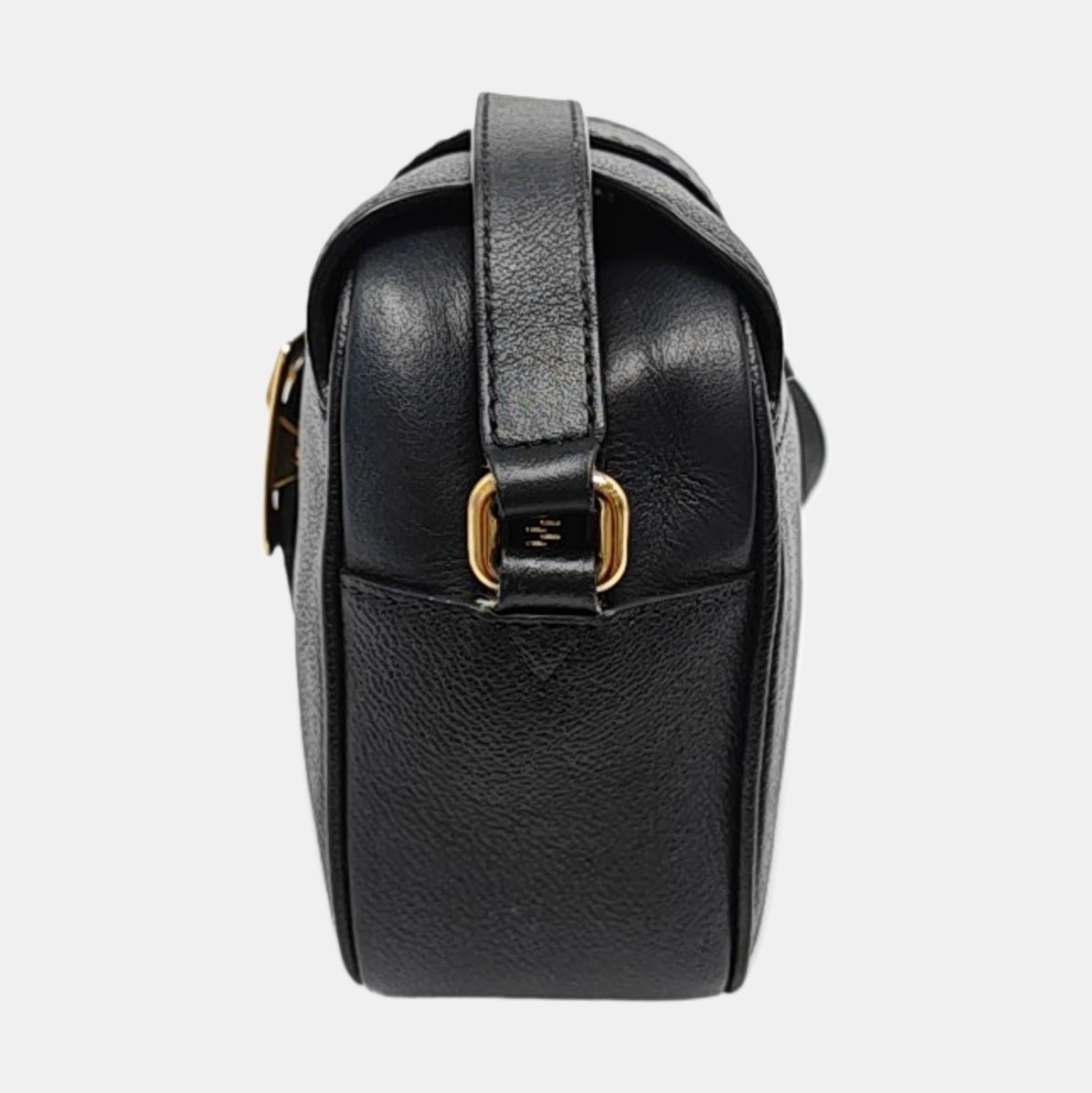 BURBERRY Buckle Black Cowhide Single Shoulder Bag Crossbody Bag Golden hardware-(SKU)-955784858