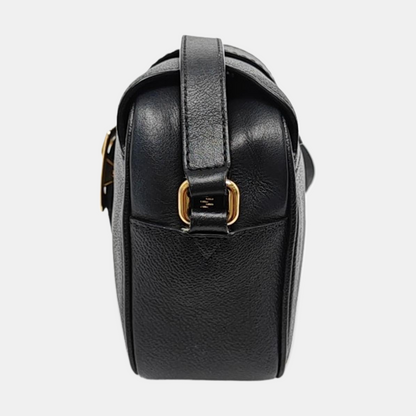 BURBERRY Buckle Black Cowhide Single Shoulder Bag Crossbody Bag Golden hardware-(SKU)-955784858