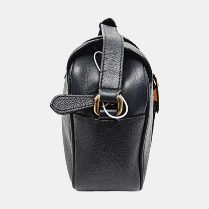 BURBERRY Buckle Black Cowhide Single Shoulder Bag Crossbody Bag Golden hardware-(SKU)-955784858