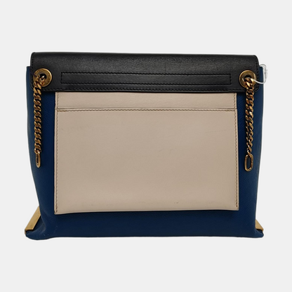Chloé Clare Blue Cow Leather Crossbody Shoulder Bag with Shoulder Strap Golden hardware Removable shoulder strap-(SKU)-956245121