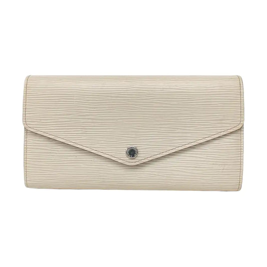 LOUIS VUITTON SARAH 米色EPI牛皮水波纹钱包 Silver Hardware-(SKU)-956137451