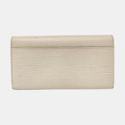 LOUIS VUITTON SARAH 米色EPI牛皮水波纹钱包 Silver Hardware-(SKU)-956137451