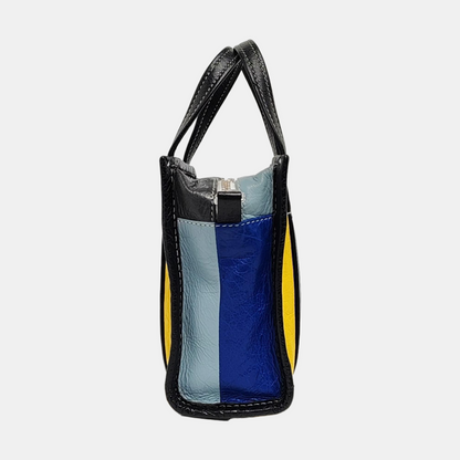 BALENCIAGA Bazar XXS Multicolor Sheepskin Single Shoulder Crossbody Handbag Silver Hardware Removable shoulder strap-(SKU)-952423256