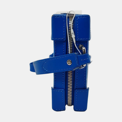 LOUIS VUITTON WALLET TRUNK Blue Coated Canvas Monogram Printed Sling Bag Handbag Single Shoulder Bag Silver Hardware Removable Strap-(SKU)-956381816