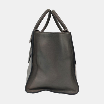 PRADA Tote bag Elephant Gray Cowhide Logo Crossbody Bag Shoulder Bag Single Shoulder Bag Silver Hardware Removable shoulder strap-(SKU)-956018921