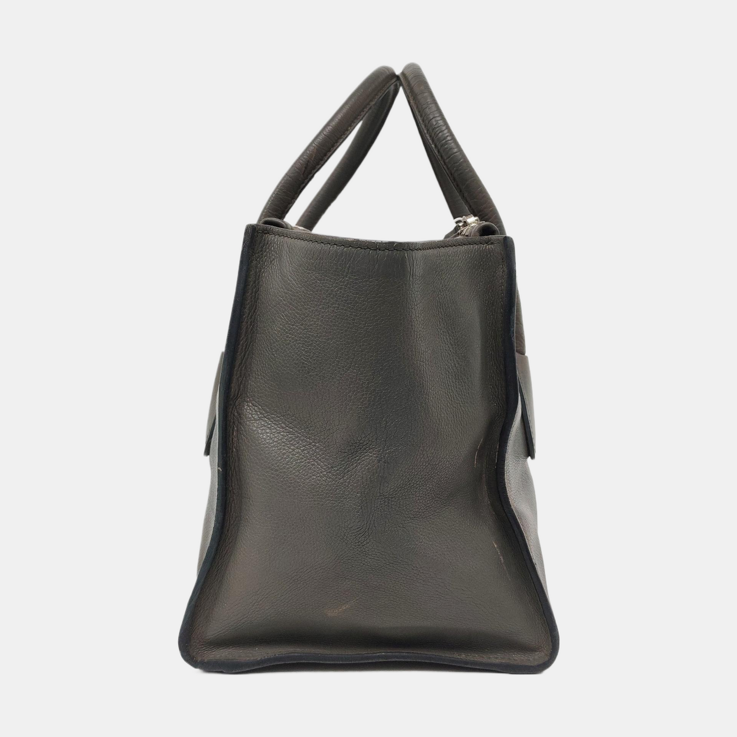 PRADA Tote bag Elephant Gray Cowhide Logo Crossbody Bag Shoulder Bag Single Shoulder Bag Silver Hardware Removable shoulder strap-(SKU)-956018921