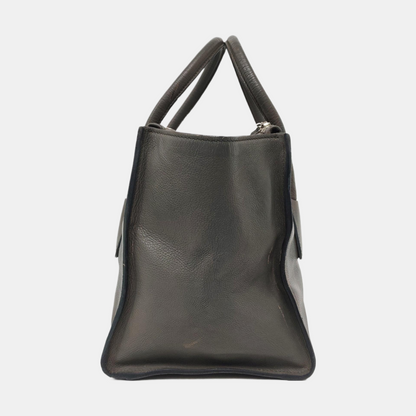 PRADA Tote bag Elephant Gray Cowhide Logo Crossbody Bag Shoulder Bag Single Shoulder Bag Silver Hardware Removable shoulder strap-(SKU)-956018921