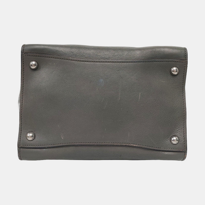 PRADA Tote bag Elephant Gray Cowhide Logo Crossbody Bag Shoulder Bag Single Shoulder Bag Silver Hardware Removable shoulder strap-(SKU)-956018921
