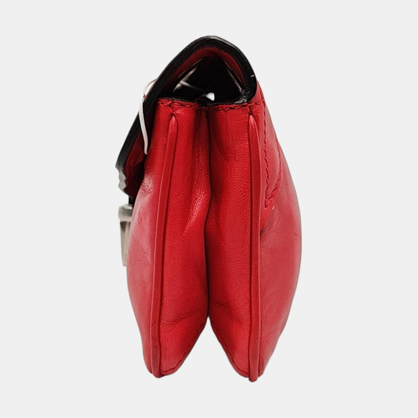 Miu Miu mini Red Calf Leather Crossbody Shoulder Bag Tote Silver Hardware Removable shoulder strap-(SKU)-956465085