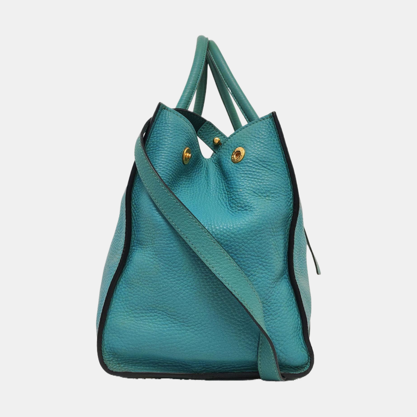 PRADA Twin Blue Cowhide Logo Single Shoulder Bag Handbag Crossbody Bag Ruthenium color hardware Removable shoulder strap-(SKU)-956216125