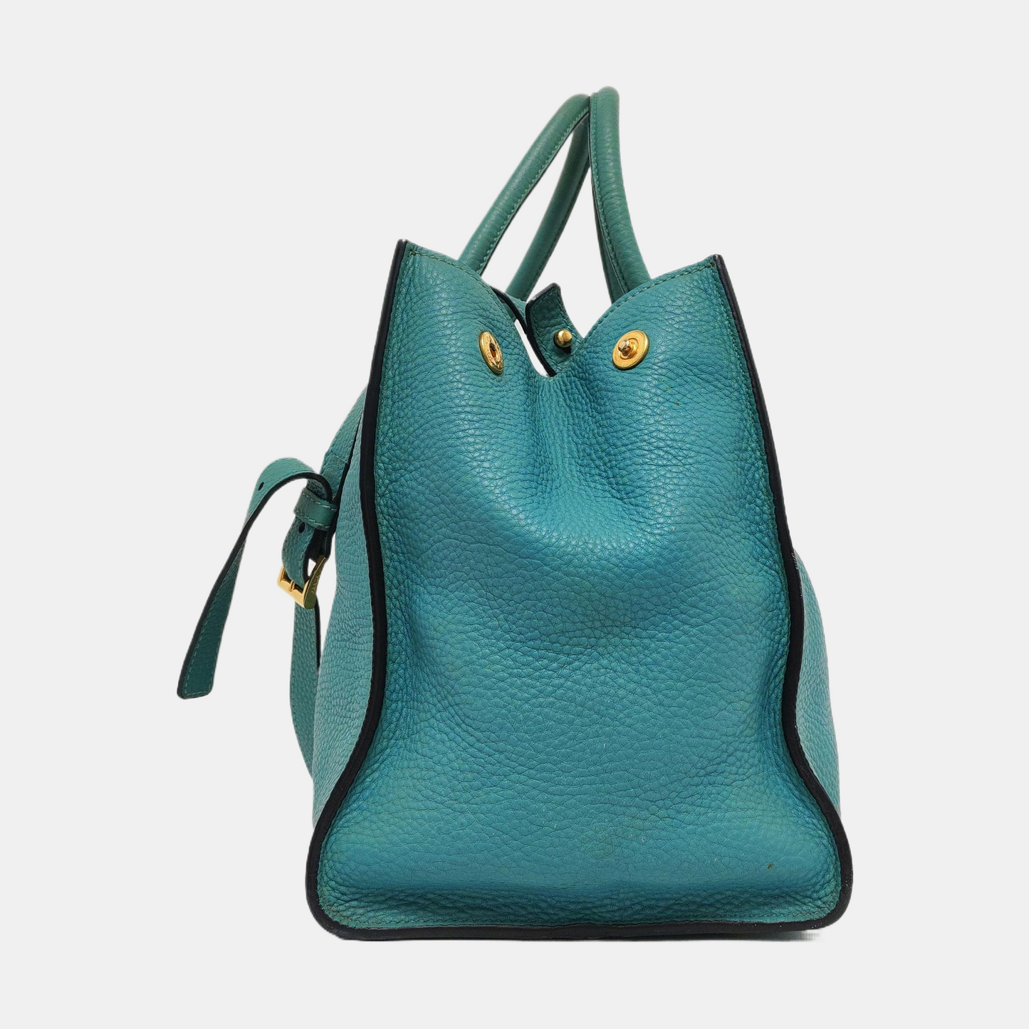 PRADA Twin Blue Cowhide Logo Single Shoulder Bag Handbag Crossbody Bag Ruthenium color hardware Removable shoulder strap-(SKU)-956216125