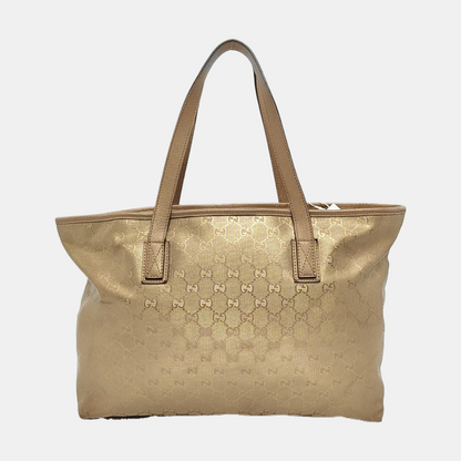 GUCCI GG Imprime Golden Coated Canvas Monogram Single Shoulder Bag Golden hardware-(SKU)-956434937