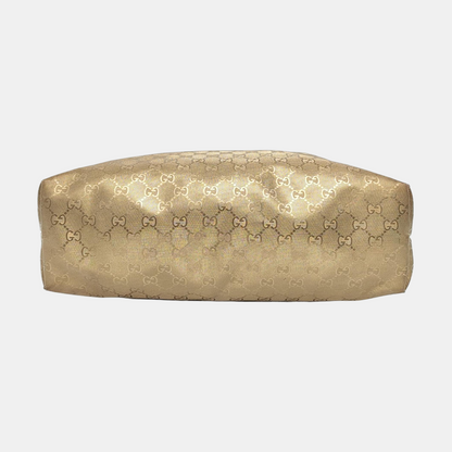 GUCCI GG Imprime Golden Coated Canvas Monogram Single Shoulder Bag Golden hardware-(SKU)-956434937
