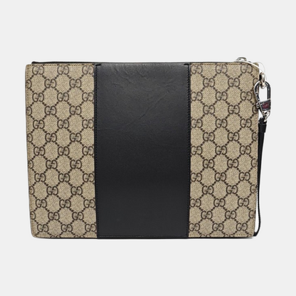 GUCCI Beige Coated Canvas Vintage Handbag Silver Hardware-(SKU)-956350936