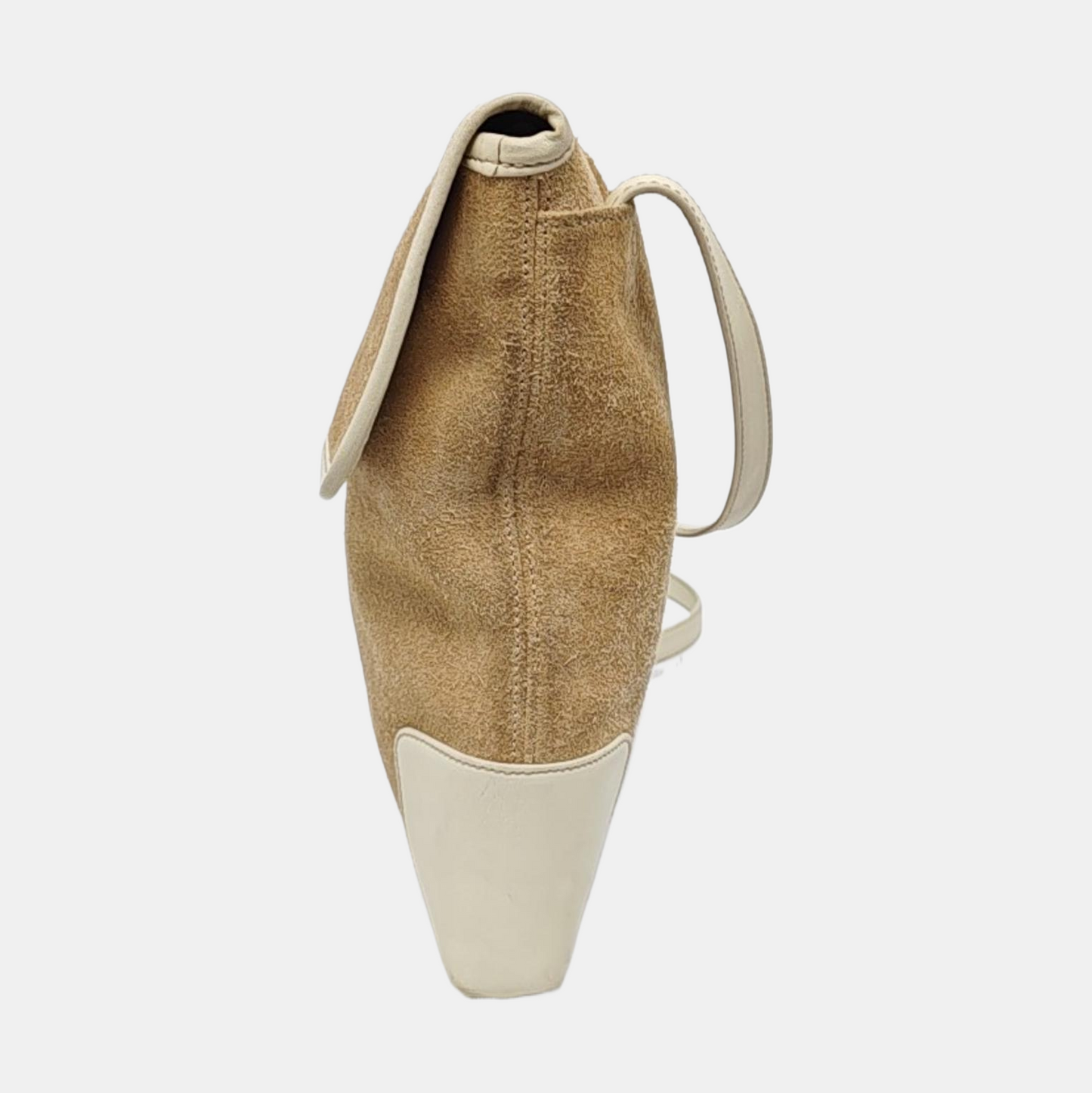 LOEWE Khaki Suede Leather Embossed Crossbody Shoulder Bag Golden hardware-(SKU)-956397205