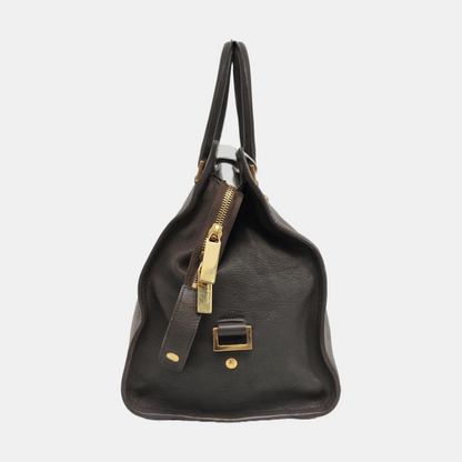 YSL CHYC Y LIGNE Medium size Dark gray cowhide handbag Golden hardware-(SKU)-956448183