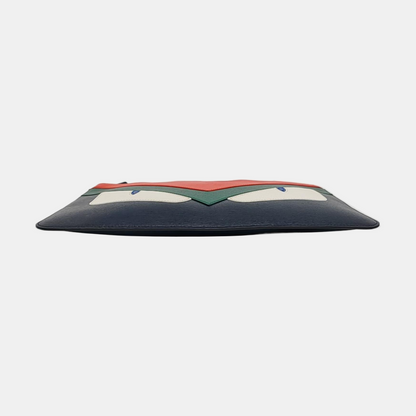 FENDI Monster Multicolor Leather Mini Monster Clutch Silver Hardware-(SKU)-956597512