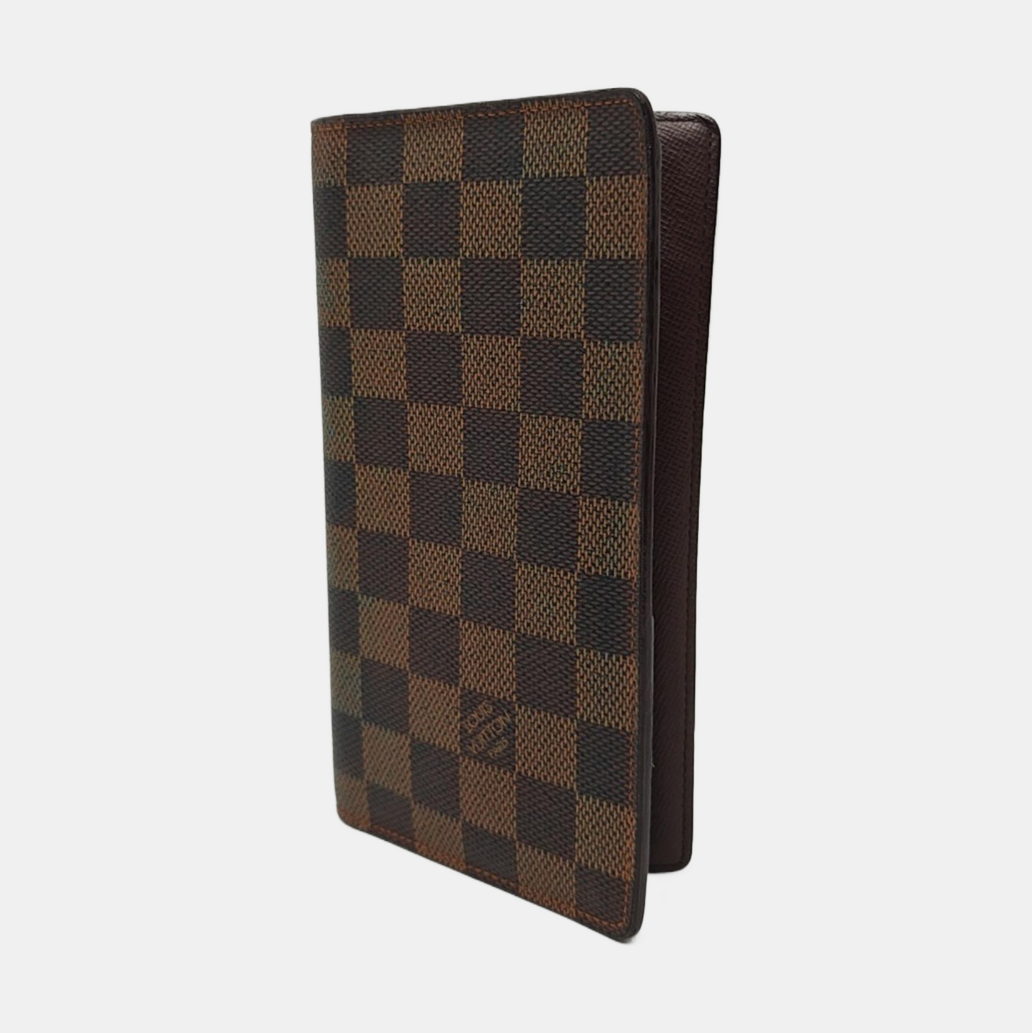 LOUIS VUITTON BRAZZA Brown Coated Canvas Checkered Wallet-(SKU)-956603355