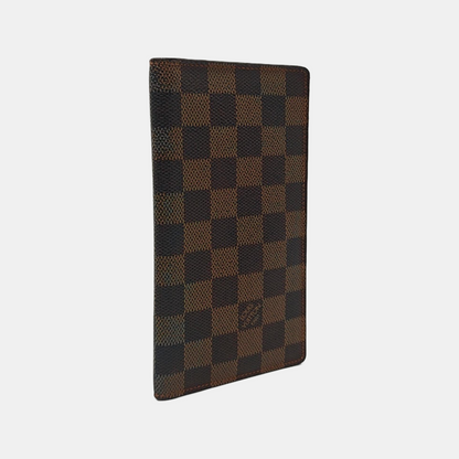 LOUIS VUITTON BRAZZA Brown Coated Canvas Checkered Wallet-(SKU)-956603355