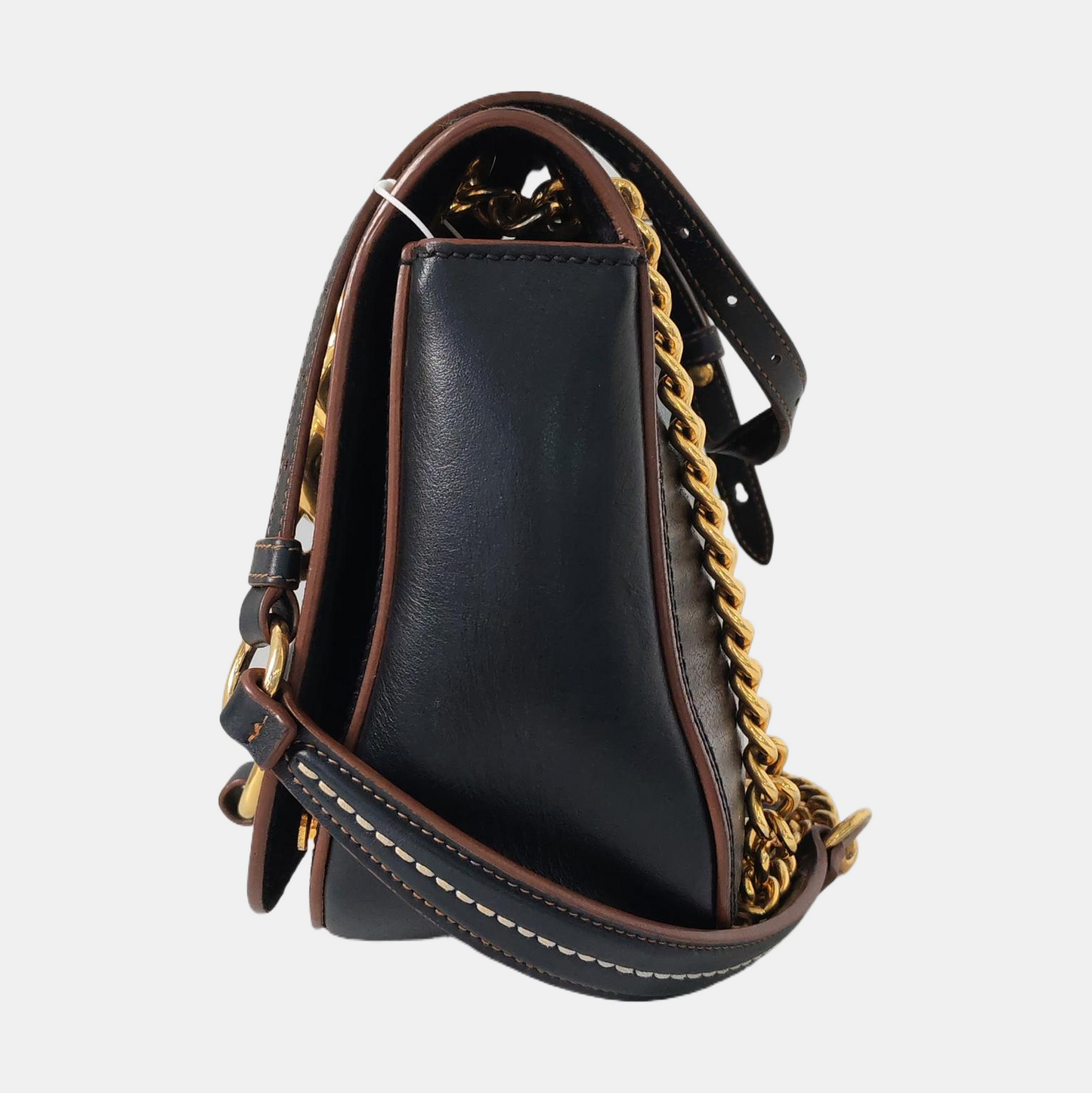 Miu Miu Dahlia Black Cowhide Single Shoulder Bag Crossbody Bag Golden hardware-(SKU)-956647295