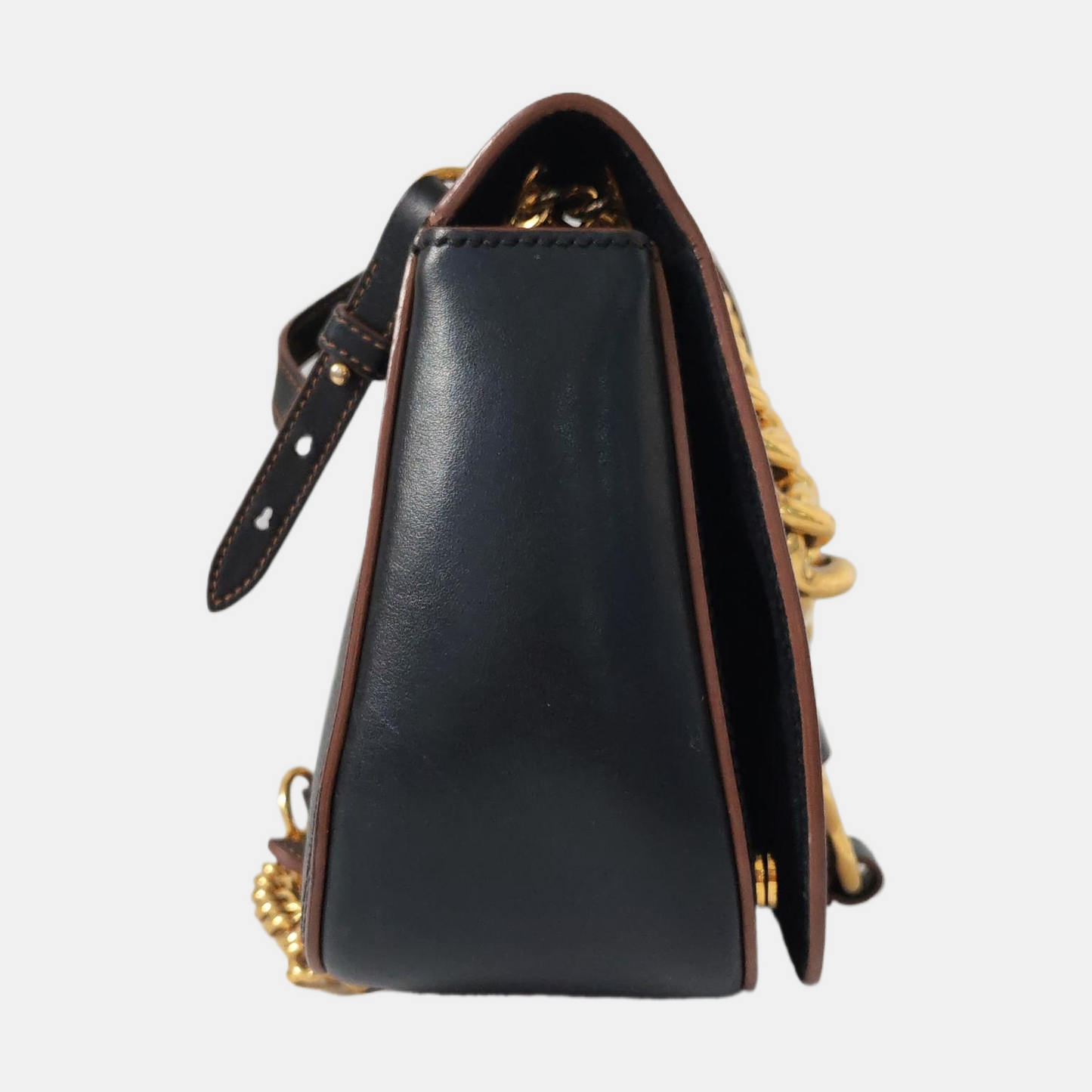 Miu Miu Dahlia Black Cowhide Single Shoulder Bag Crossbody Bag Golden hardware-(SKU)-956647295