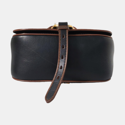 Miu Miu Dahlia Black Cowhide Single Shoulder Bag Crossbody Bag Golden hardware-(SKU)-956647295
