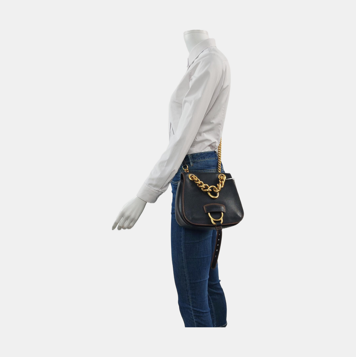 Miu Miu Dahlia Black Cowhide Single Shoulder Bag Crossbody Bag Golden hardware-(SKU)-956647295
