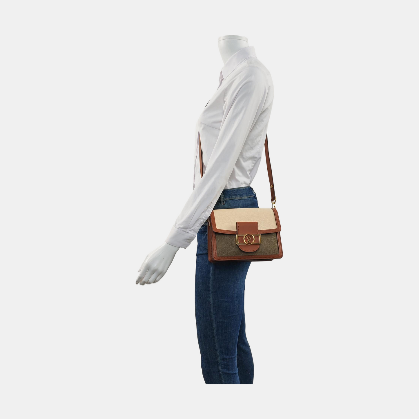 LOUIS VUITTON DAUPHINE Mini Colorful Leather Dauphine Crossbody Shoulder Bag Gold Hardware Removable Strap-(SKU)-956077638