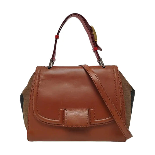 FENDI Silvana Brown cowhide crossbody bag, handbag, shoulder bag Golden hardware Removable shoulder strap-(SKU)-956716249