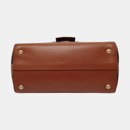 FENDI Silvana Brown cowhide crossbody bag, handbag, shoulder bag Golden hardware Removable shoulder strap-(SKU)-956716249