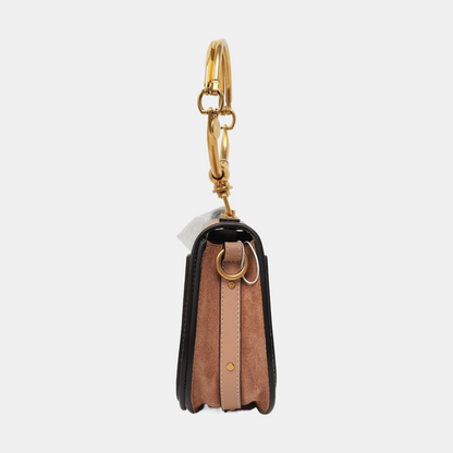 Chloé Nile Small size Nude Pink Cow Leather Shoulder Bag with Shoulder Strap Golden hardware Removable shoulder strap-(SKU)-956893921