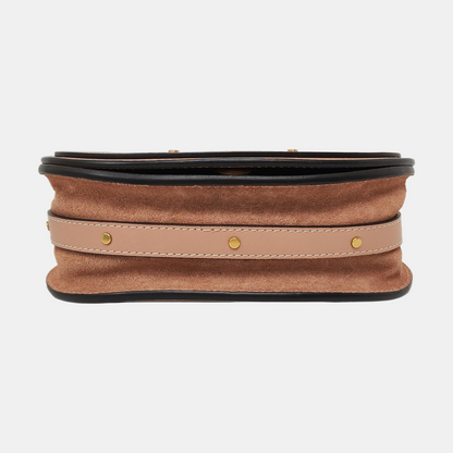 Chloé Nile Small size Nude Pink Cow Leather Shoulder Bag with Shoulder Strap Golden hardware Removable shoulder strap-(SKU)-956893921