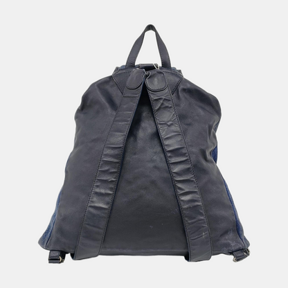 BALENCIAGA Classic City Blue Suede Leather Studs Backpack Silver Hardware-(SKU)-956769787