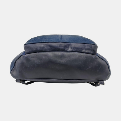 BALENCIAGA Classic City Blue Suede Leather Studs Backpack Silver Hardware-(SKU)-956769787