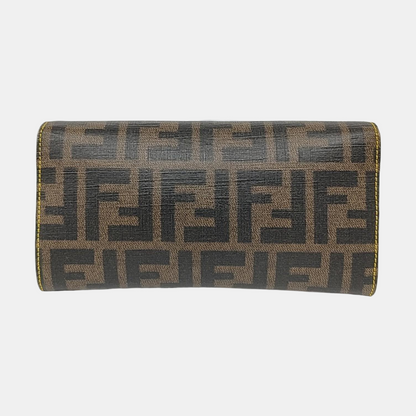 FENDI 棕色涂层帆布双F钱包 Complete Accessories-(SKU)-956796793