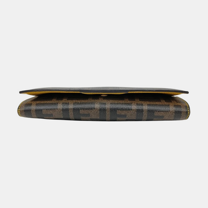FENDI 棕色涂层帆布双F钱包 Complete Accessories-(SKU)-956796793
