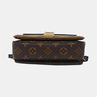 LOUIS VUITTON MÉTIS Brown Coated Canvas Monogram Lock Bag Backpack Golden Hardware 2 Removable Shoulder Straps-(SKU)-956880001