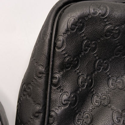 GUCCI GG Imprime Black Leather Monogrammed Single Shoulder Crossbody Bag Golden hardware-(SKU)-956855530