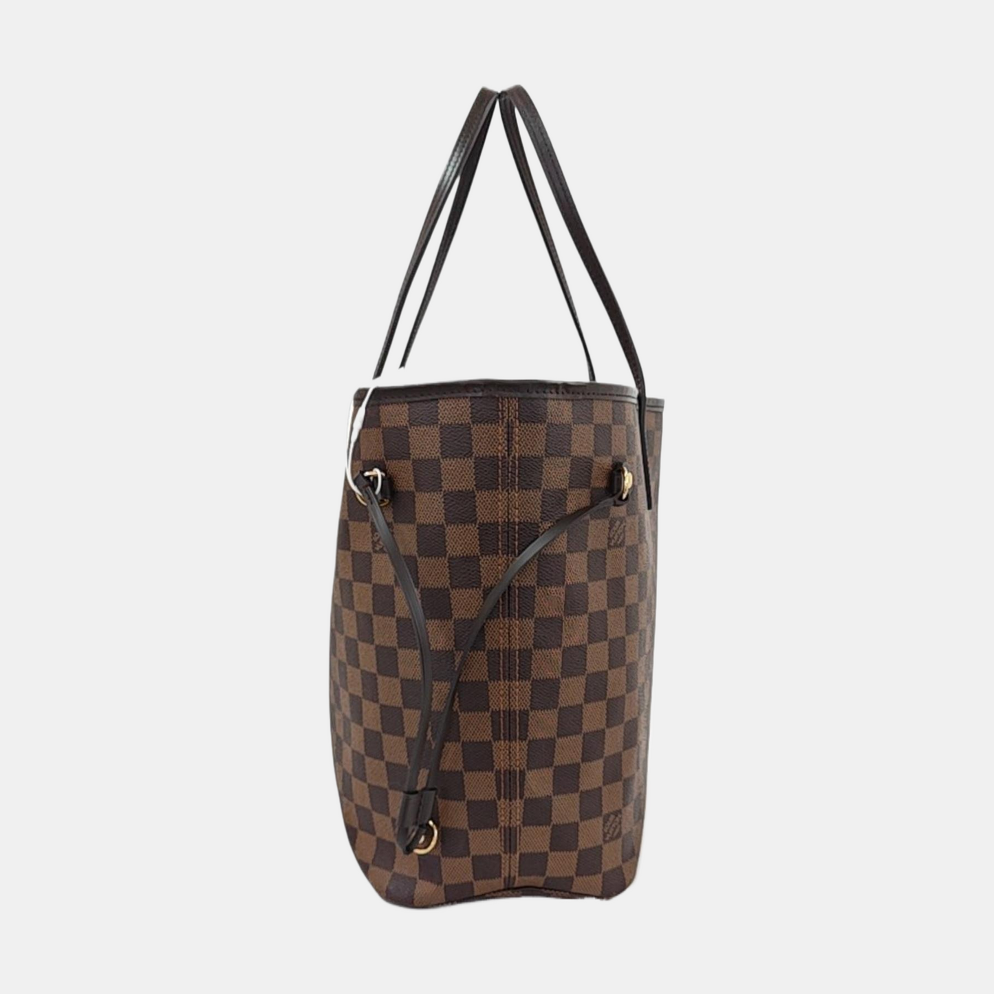 LOUIS VUITTON NEVERFULL Medium Brown Coated Canvas Monogram Shopping Bag Handbag Single Shoulder Bag with Detachable Strap and Pockets-(SKU)-957044821