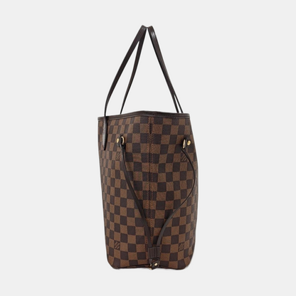 LOUIS VUITTON NEVERFULL Medium Brown Coated Canvas Monogram Shopping Bag Handbag Single Shoulder Bag with Detachable Strap and Pockets-(SKU)-957044821